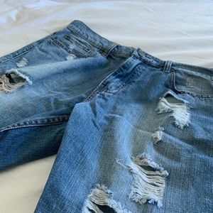 Forever 21 Men’s Ripped Jean Shorts